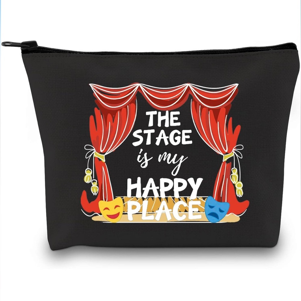 NEW Performer Gift Musical Lovers The Stage is My Happy Place Cosmetic Bag